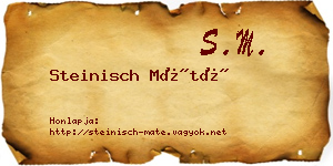 Steinisch Máté névjegykártya